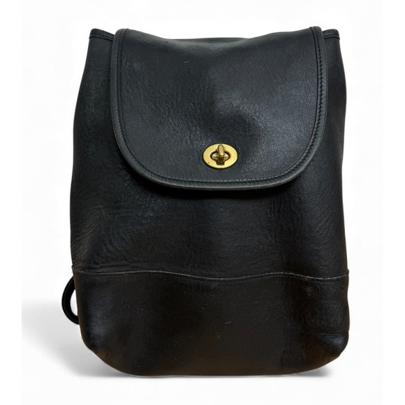Vintage Coach Backpack Womens Black Leather Classic Brass Turnlock 90s - joarbit.com Vintage Coach Backpack Womens Black Leather Classic Brass Turnlock 90s - joarbit.com